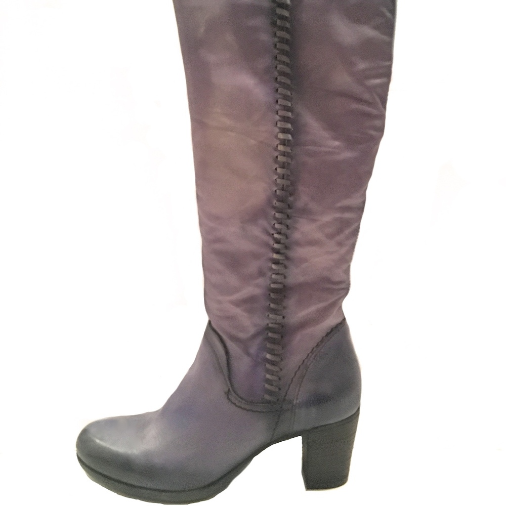 MJUS DISTRESSED KNEE HIGH BOOTS (MAUVE)